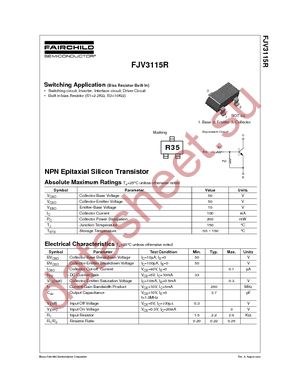 FJV3115RMTF datasheet  